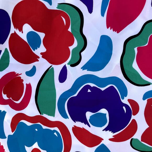 Vintage New Old Stock Mod Print Midi Skirt 14 Lloyd Williams I. Magnin - Picture 3 of 10